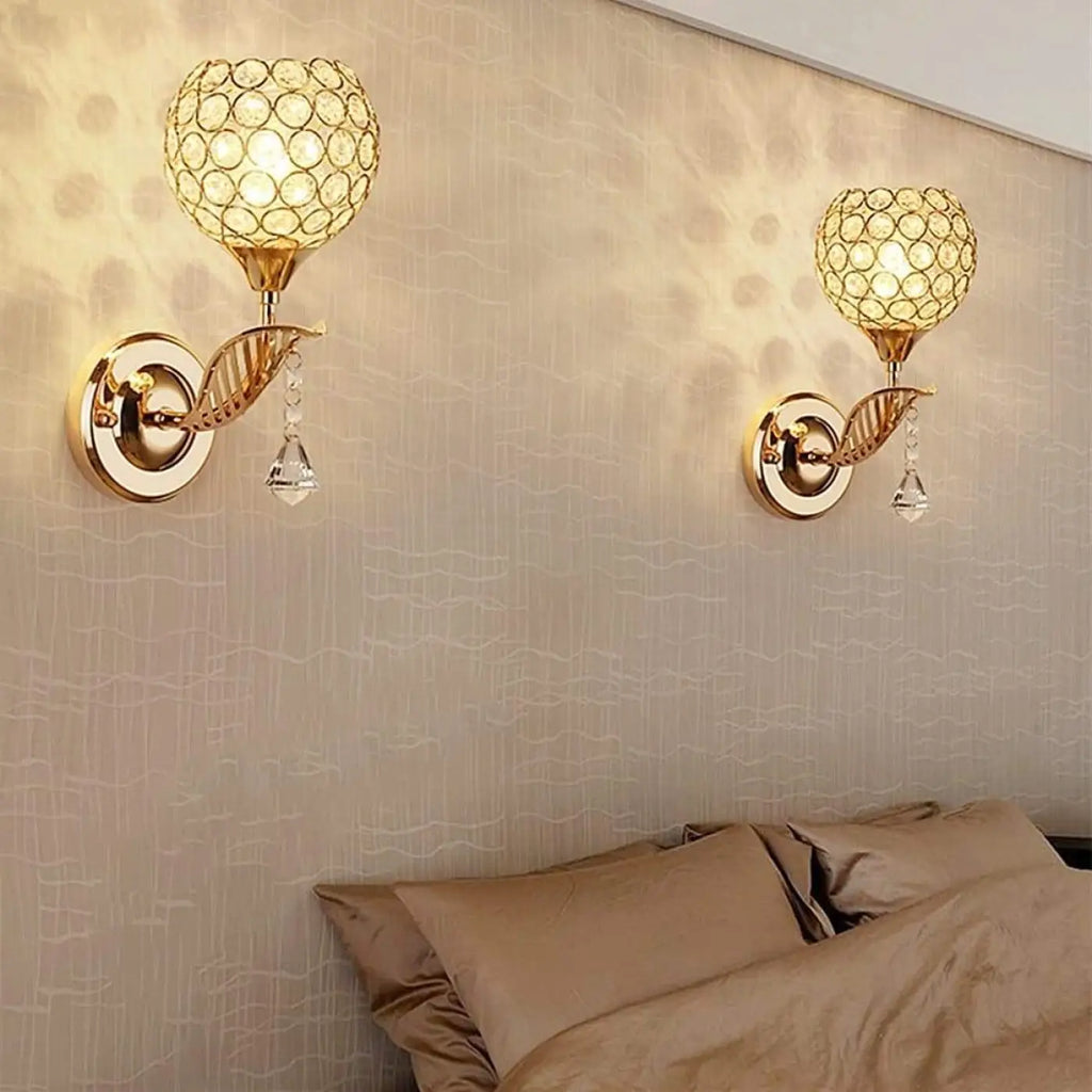 Applique murale en cristal aux reflets scintillants