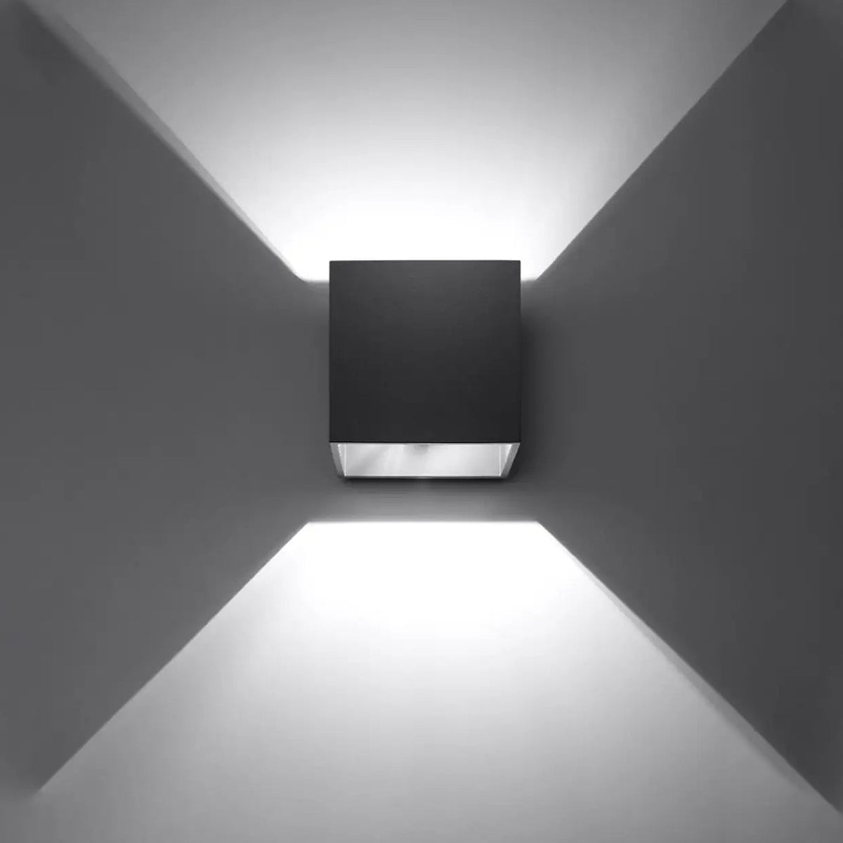 Applique murale cube en aluminium, béton ou bois, culot G9