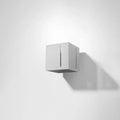 Applique murale petit cube en aluminium à fentes, gris ou noir, gris