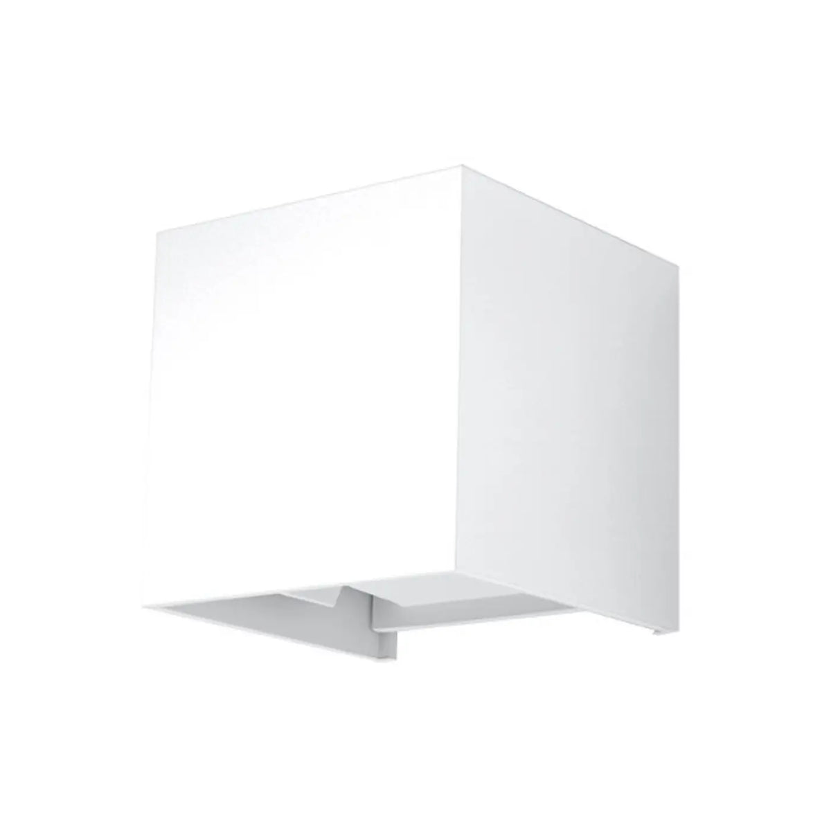 Applique murale LED cube blanche IP54, 7 W blanc chaud