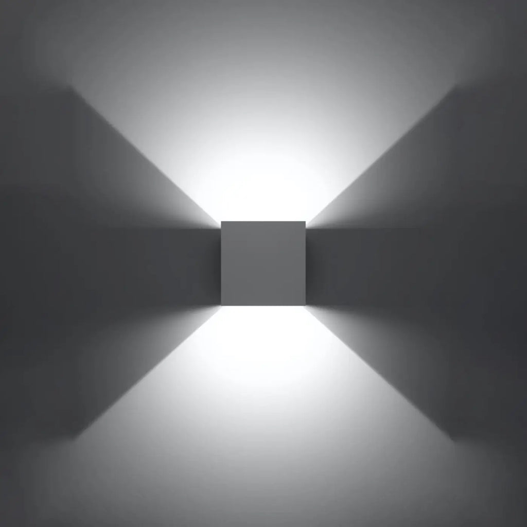 Applique murale LED cube blanche IP54, 7 W blanc chaud