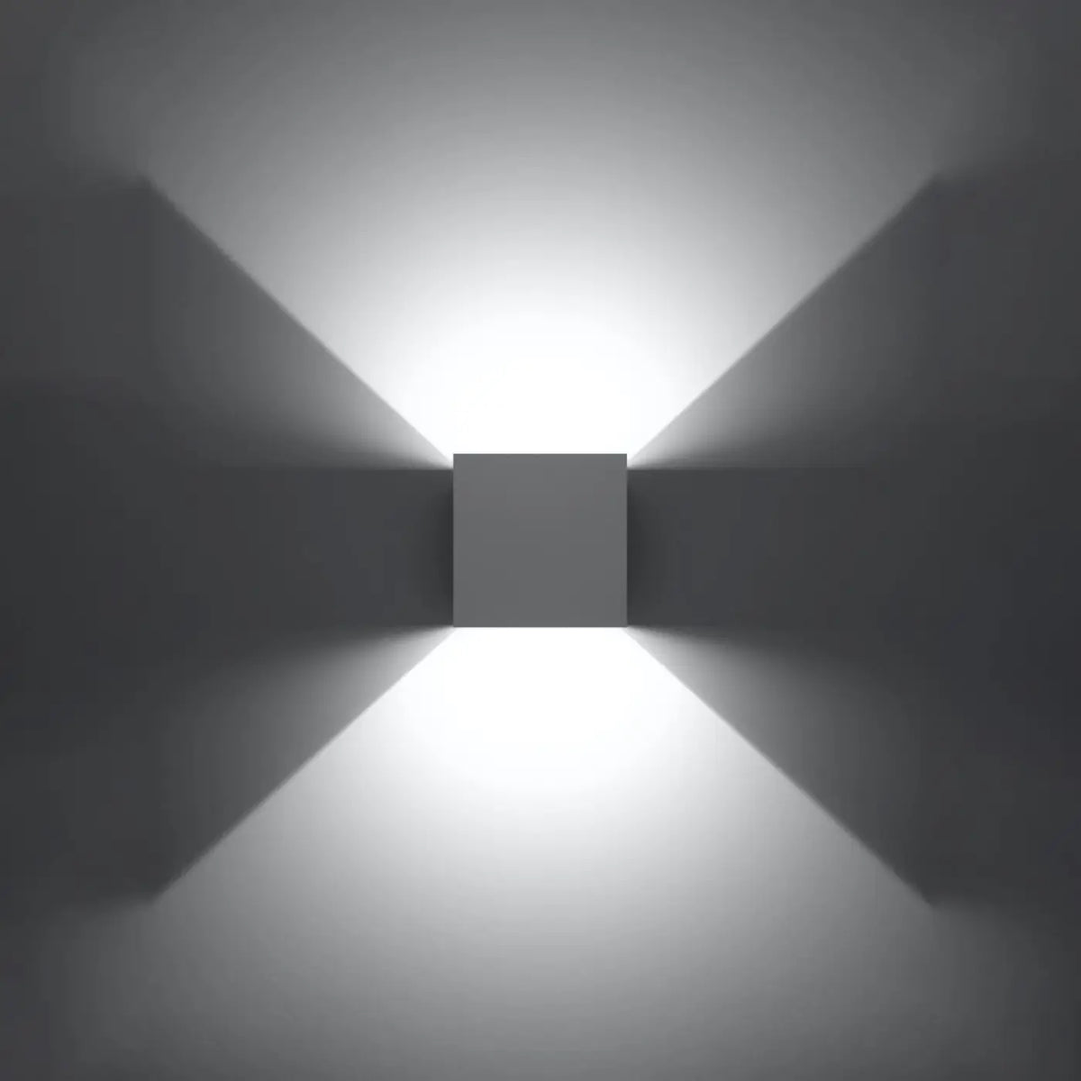 Applique murale LED cube blanche IP54, 7 W blanc chaud
