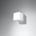Applique murale LED cube blanche IP54, 7 W blanc chaud