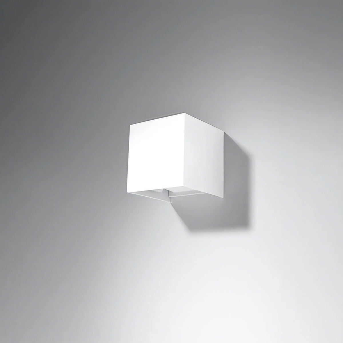 Applique murale LED cube blanche IP54, 7 W blanc chaud