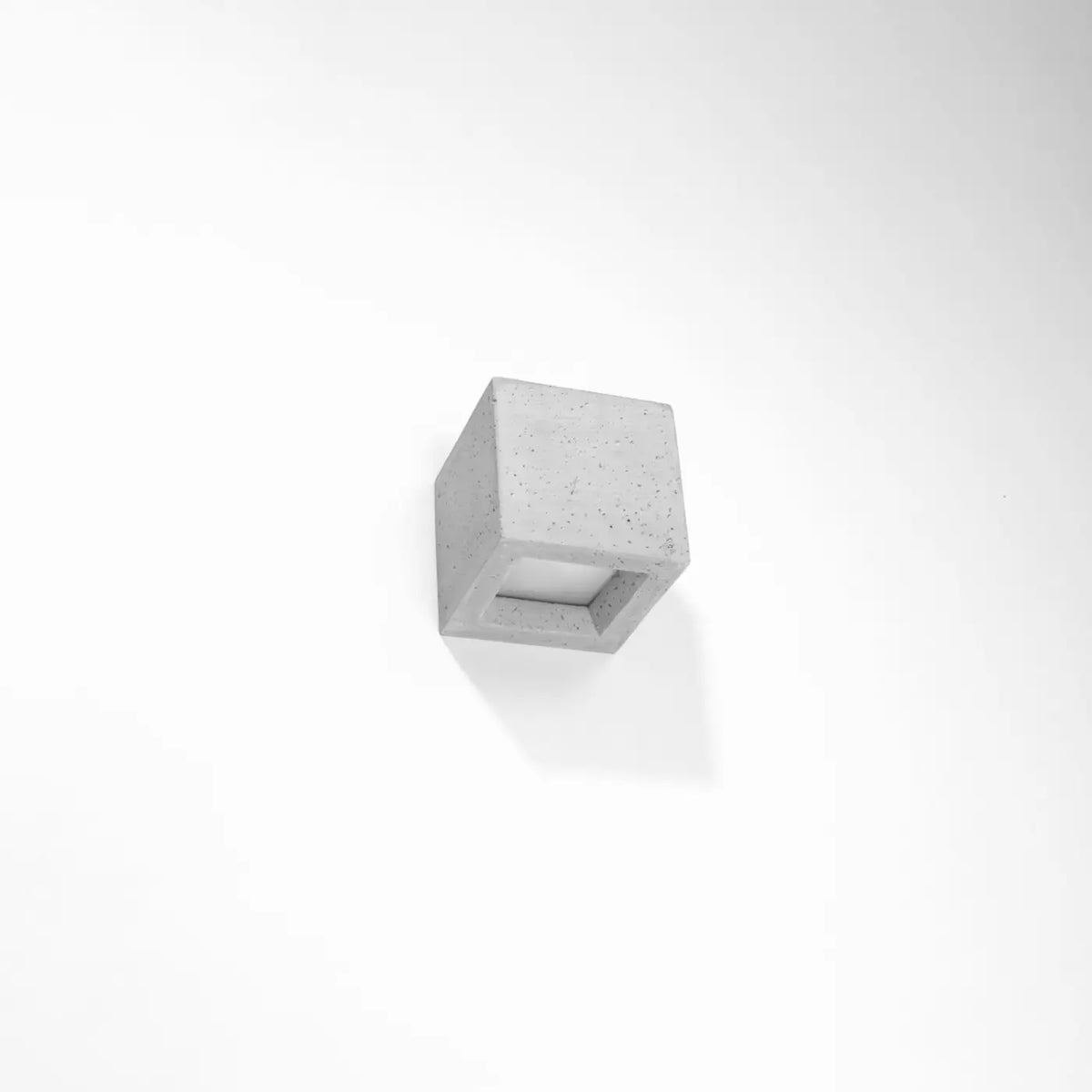 Applique murale cube en céramique blanche ou en béton gris, gris
