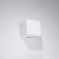 Applique murale cube en céramique blanche à peindre, 14 cm, E27