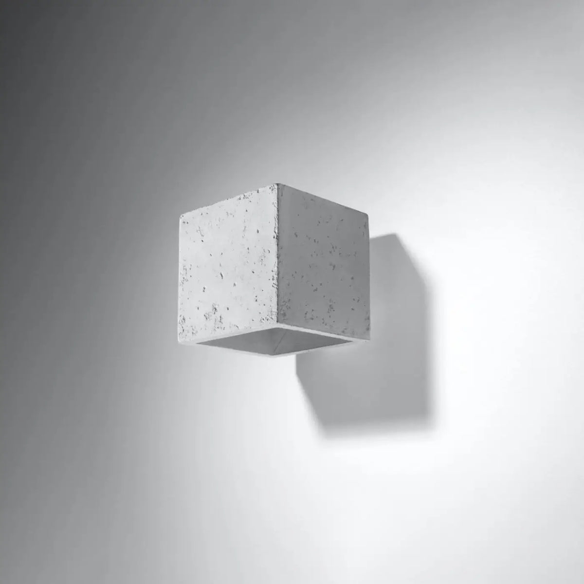 Applique murale cube en aluminium, béton ou bois, culot G9, gris