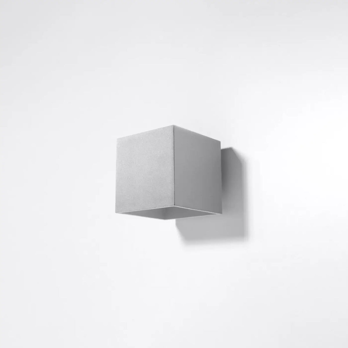 Applique murale cube en aluminium, béton ou bois, culot G9, gris