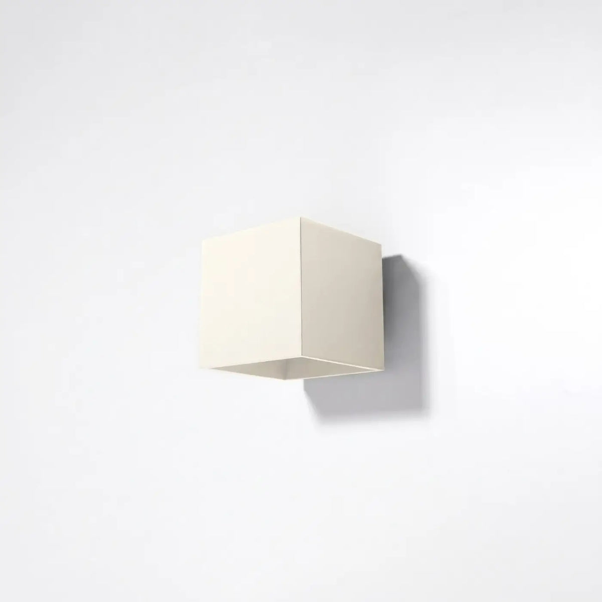Applique murale cube en aluminium, béton ou bois, culot G9, beige