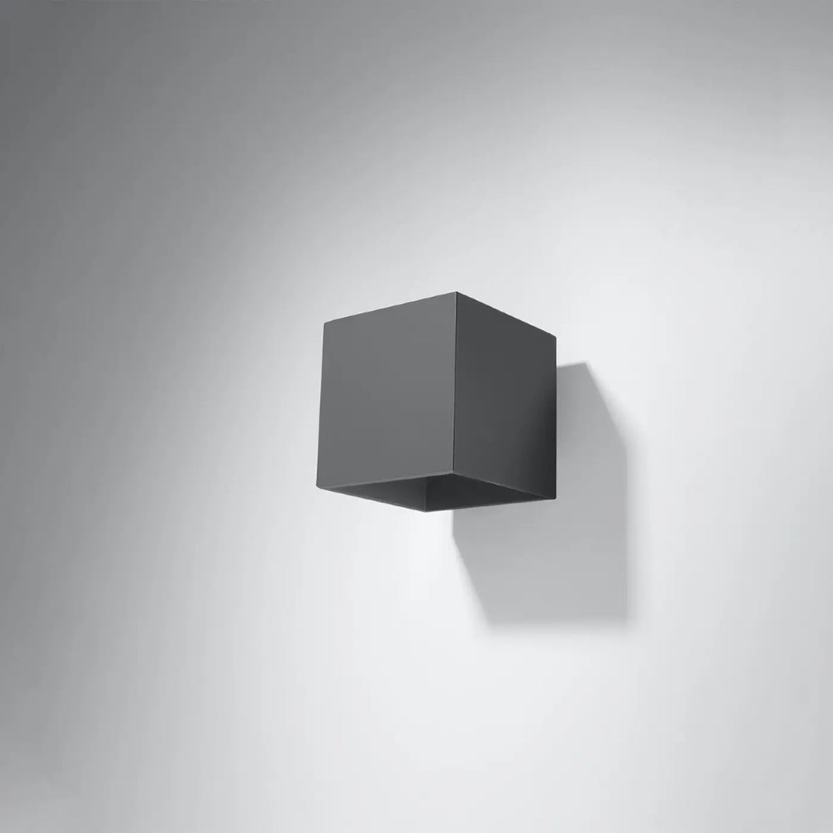 Applique murale cube en aluminium, béton ou bois, culot G9, anthracite