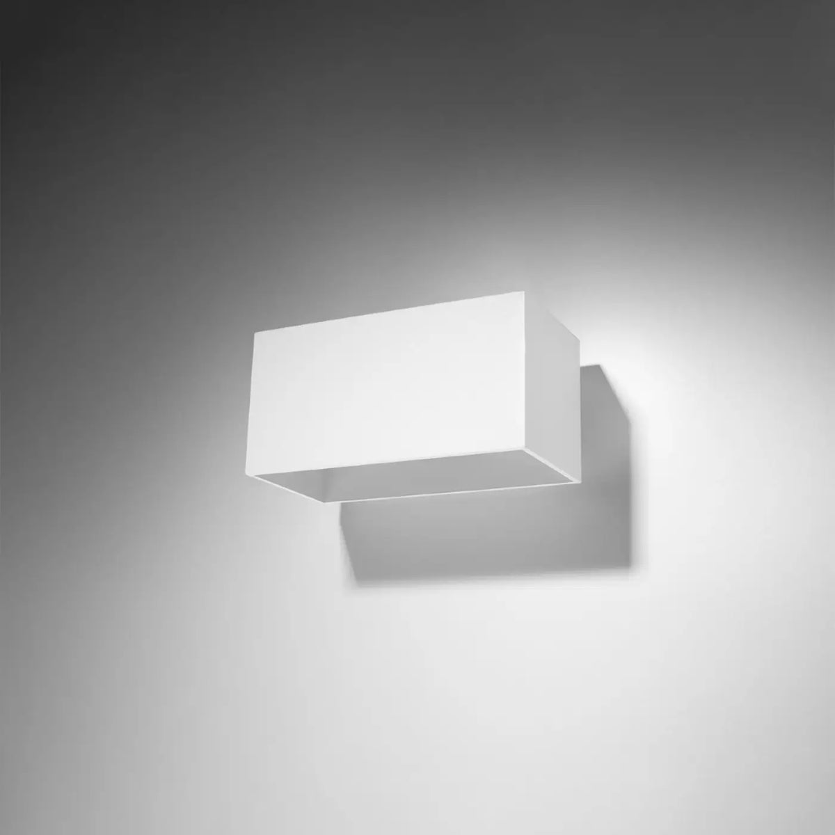 Applique murale cube en aluminium, béton ou bois, culot G9, blanc