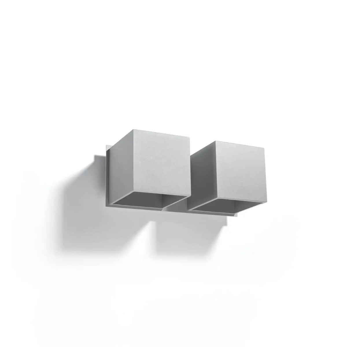 Applique murale cube en aluminium, béton ou bois, culot G9, gris