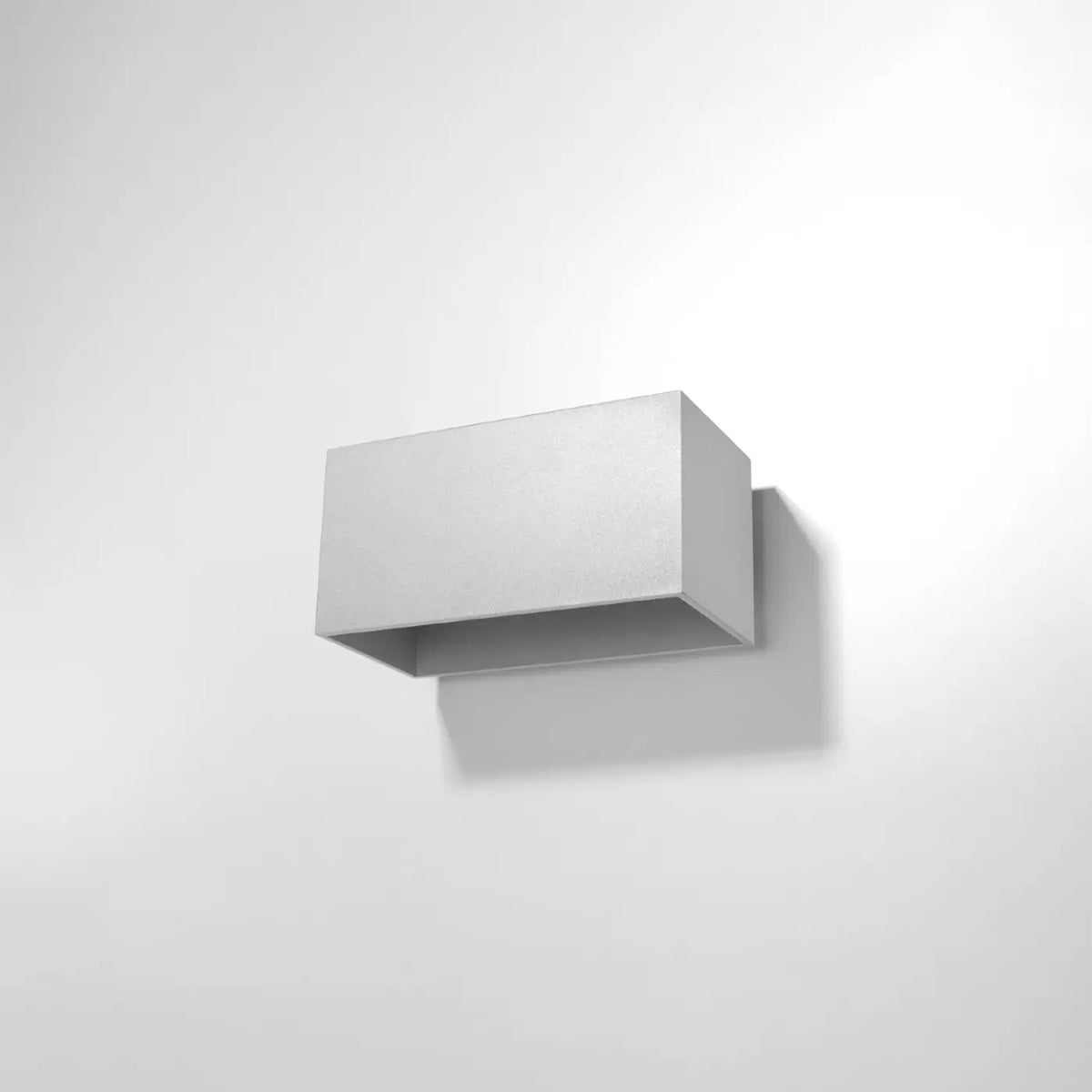 Applique murale cube en aluminium, béton ou bois, culot G9, gris