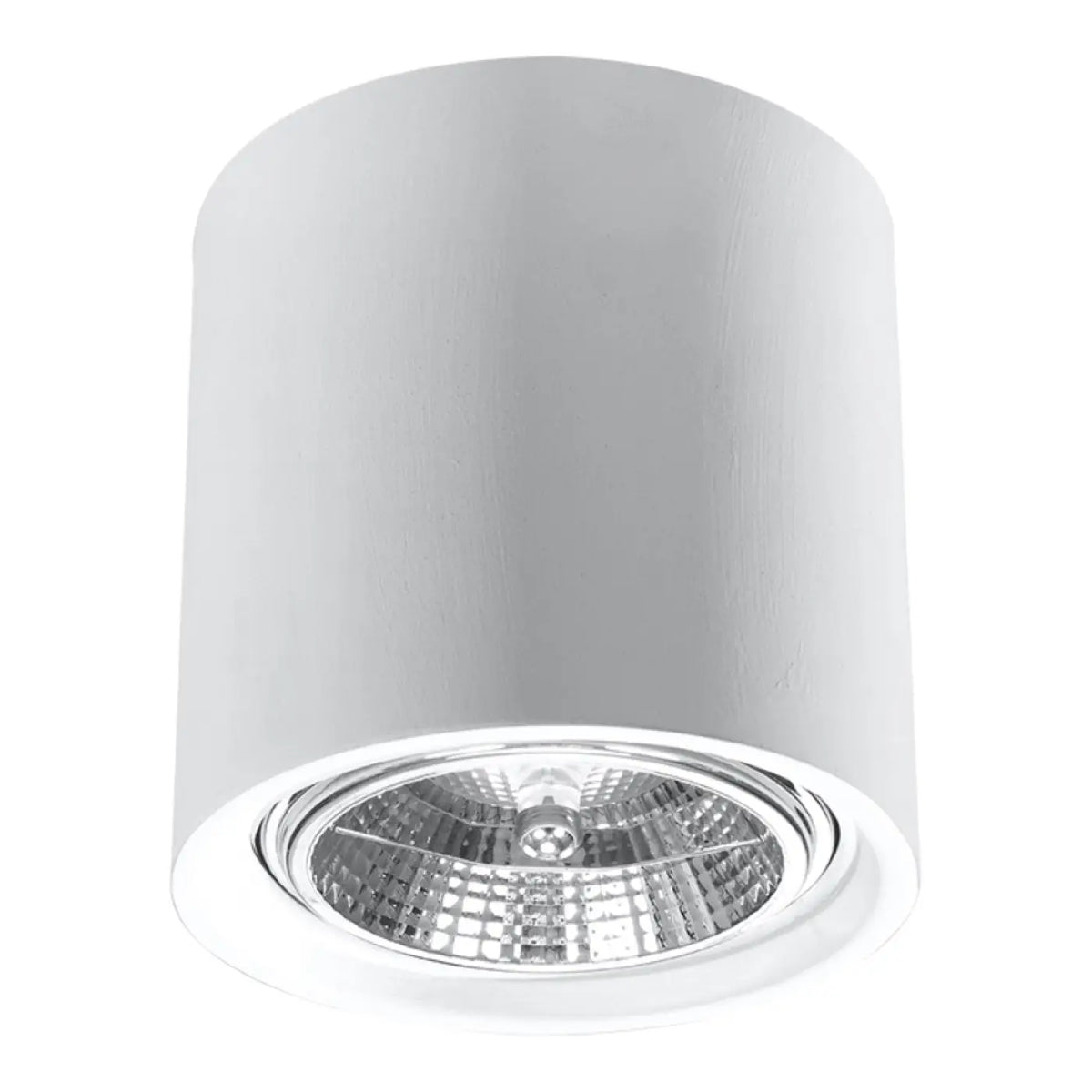 Plafonnier cylindre en céramique blanche, spot en saillie GU10