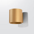 Applique murale cylindre en aluminium doré, ampoule G9