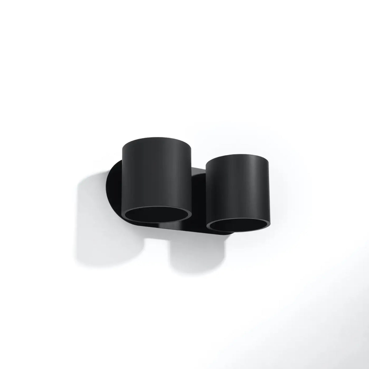Applique murale cylindre en aluminium, béton ou bois, 1 ou 2 G9, noir