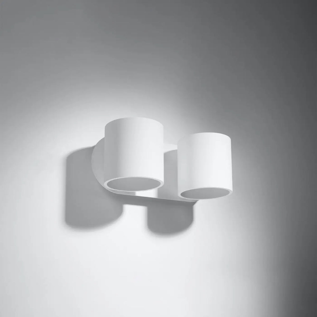 Applique murale cylindre en aluminium, béton ou bois, 1 ou 2 G9, blanc