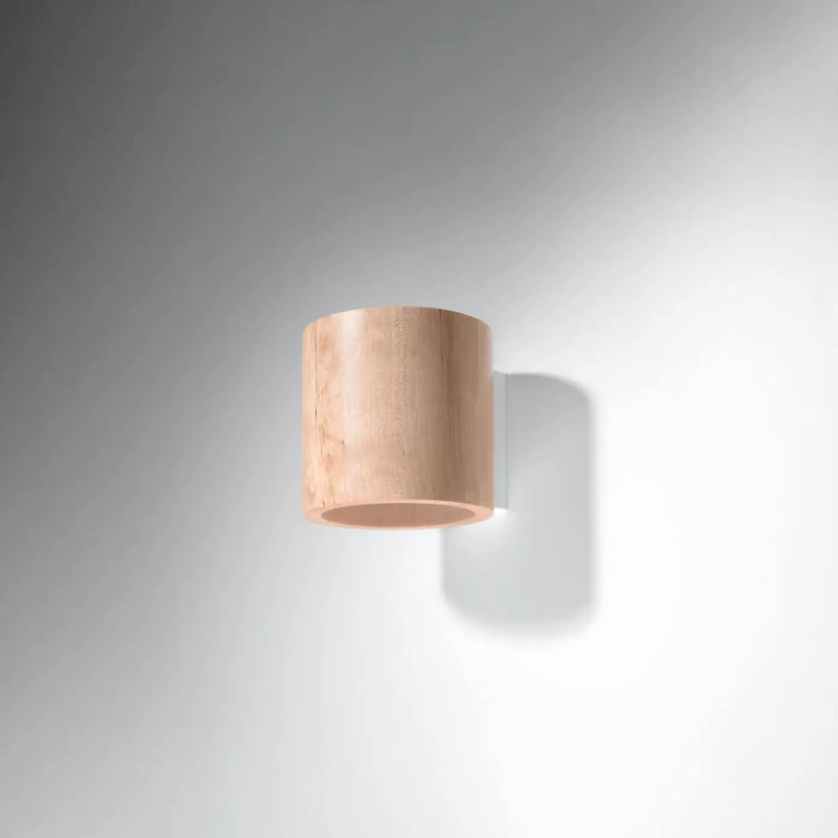 Applique murale cylindre en aluminium, béton ou bois, 1 ou 2 G9, bois naturel