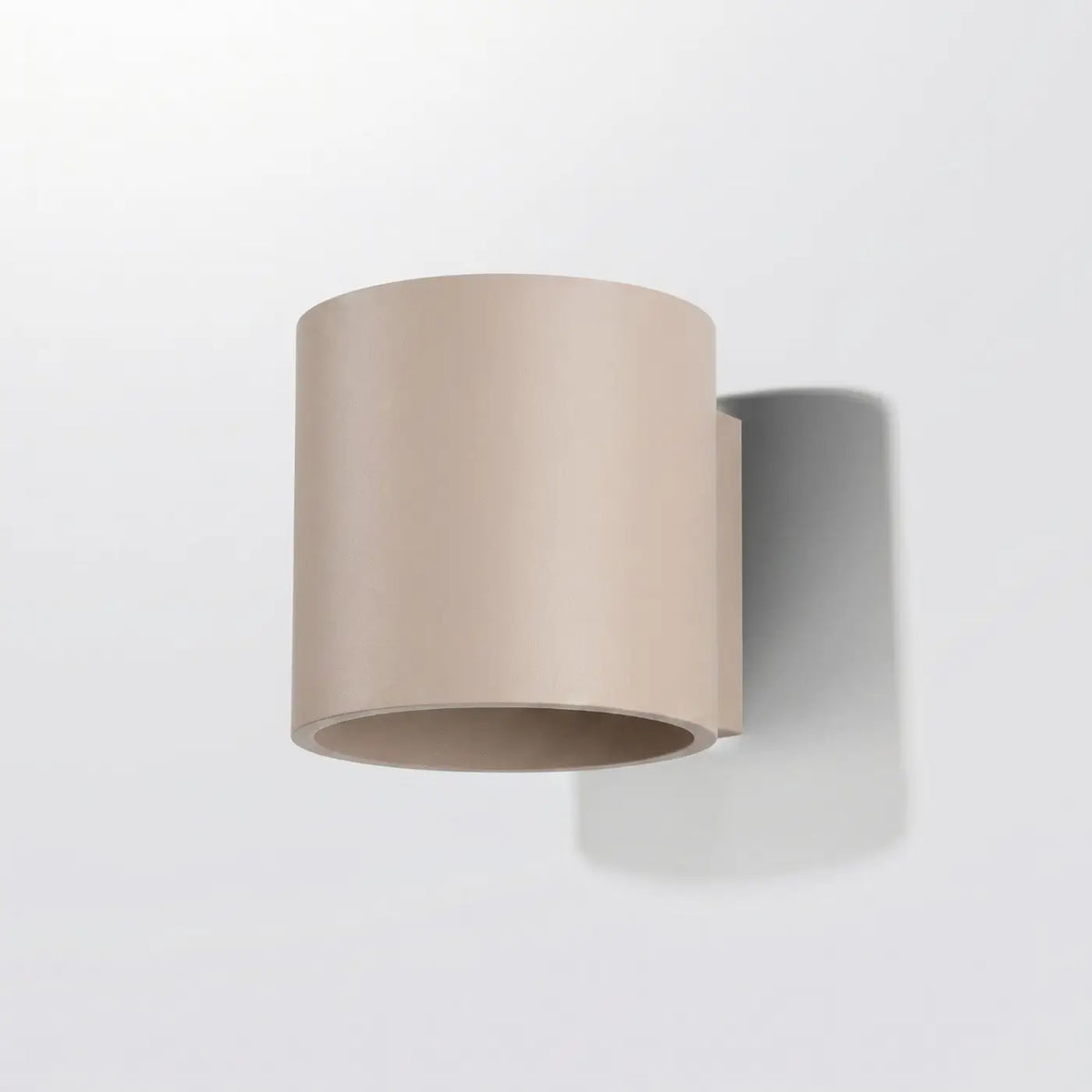 Applique murale cylindre en aluminium, béton ou bois, 1 ou 2 G9, taupe