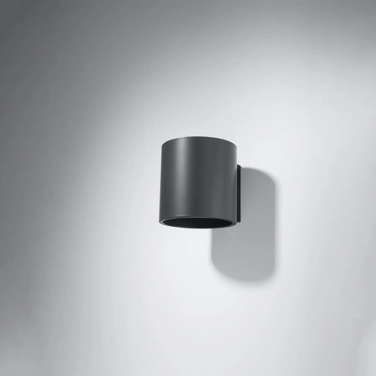 Applique murale cylindre en aluminium, béton ou bois, 1 ou 2 G9, anthracite