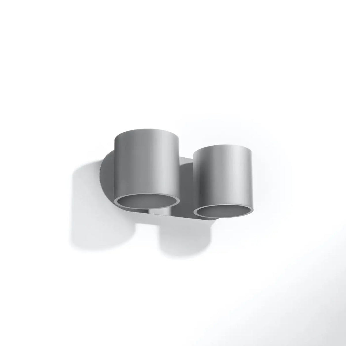 Applique murale cylindre en aluminium, béton ou bois, 1 ou 2 G9, gris