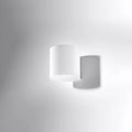 Applique murale cylindre en verre blanc, petit format, ampoule G9