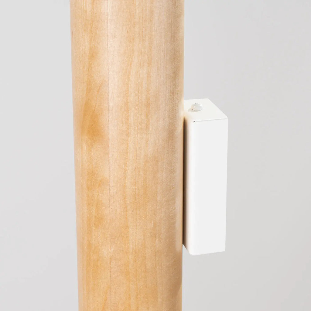 Applique murale tube en bois naturel, lumière haut et bas