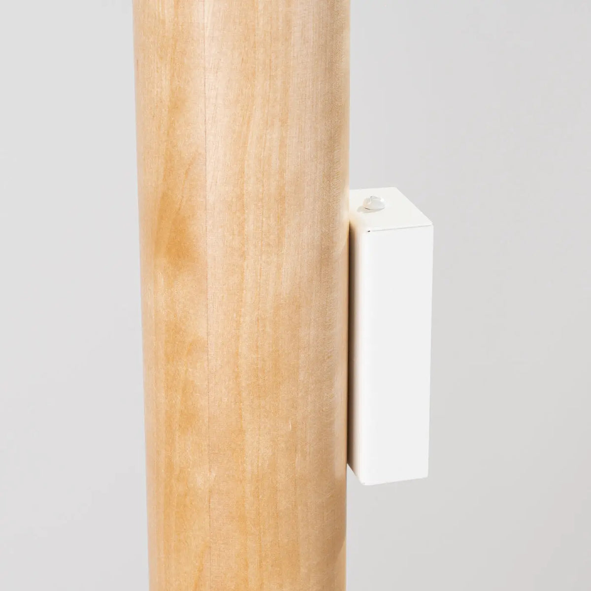 Applique murale tube en bois naturel, lumière haut et bas