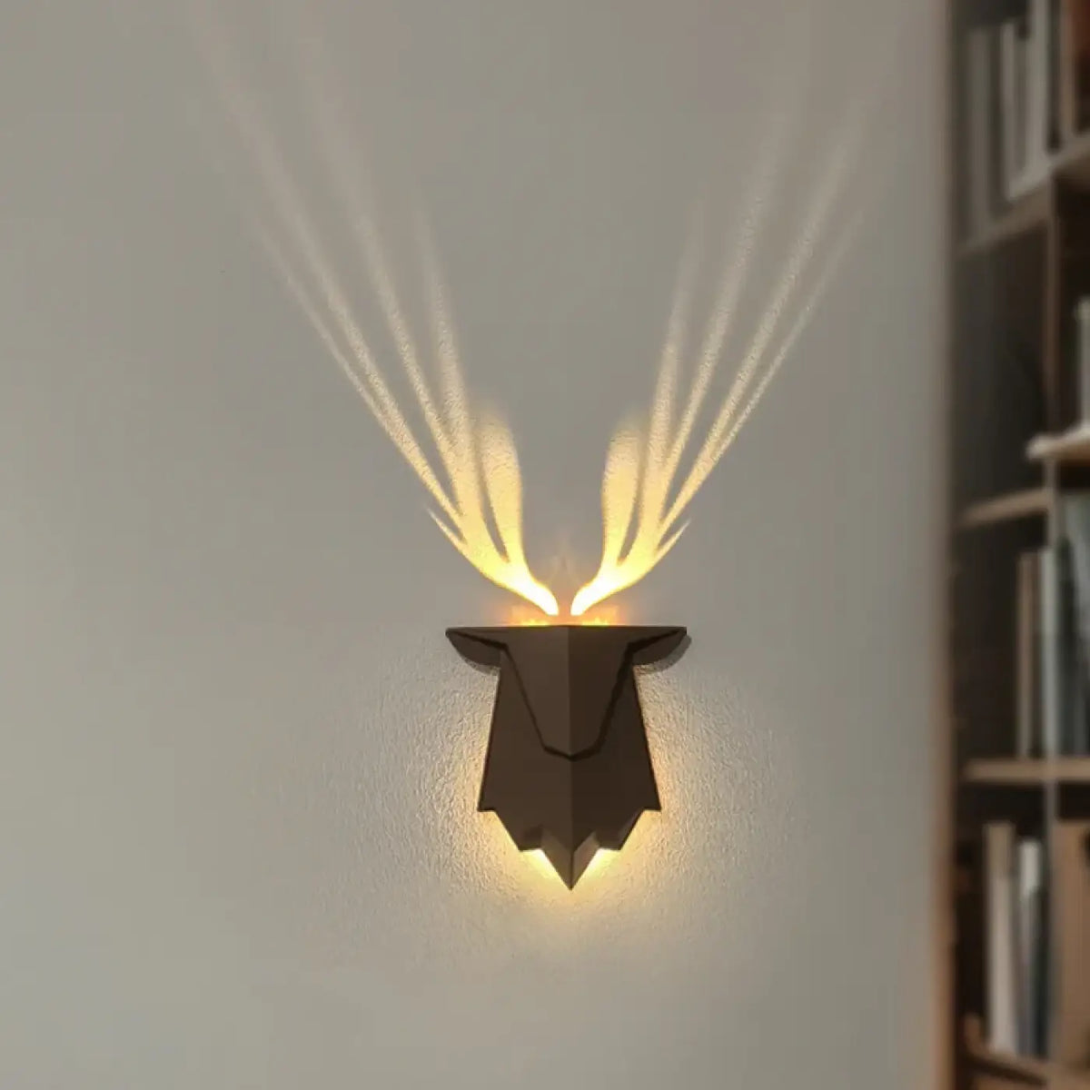 Applique murale tête de cerf avec éclairage LED