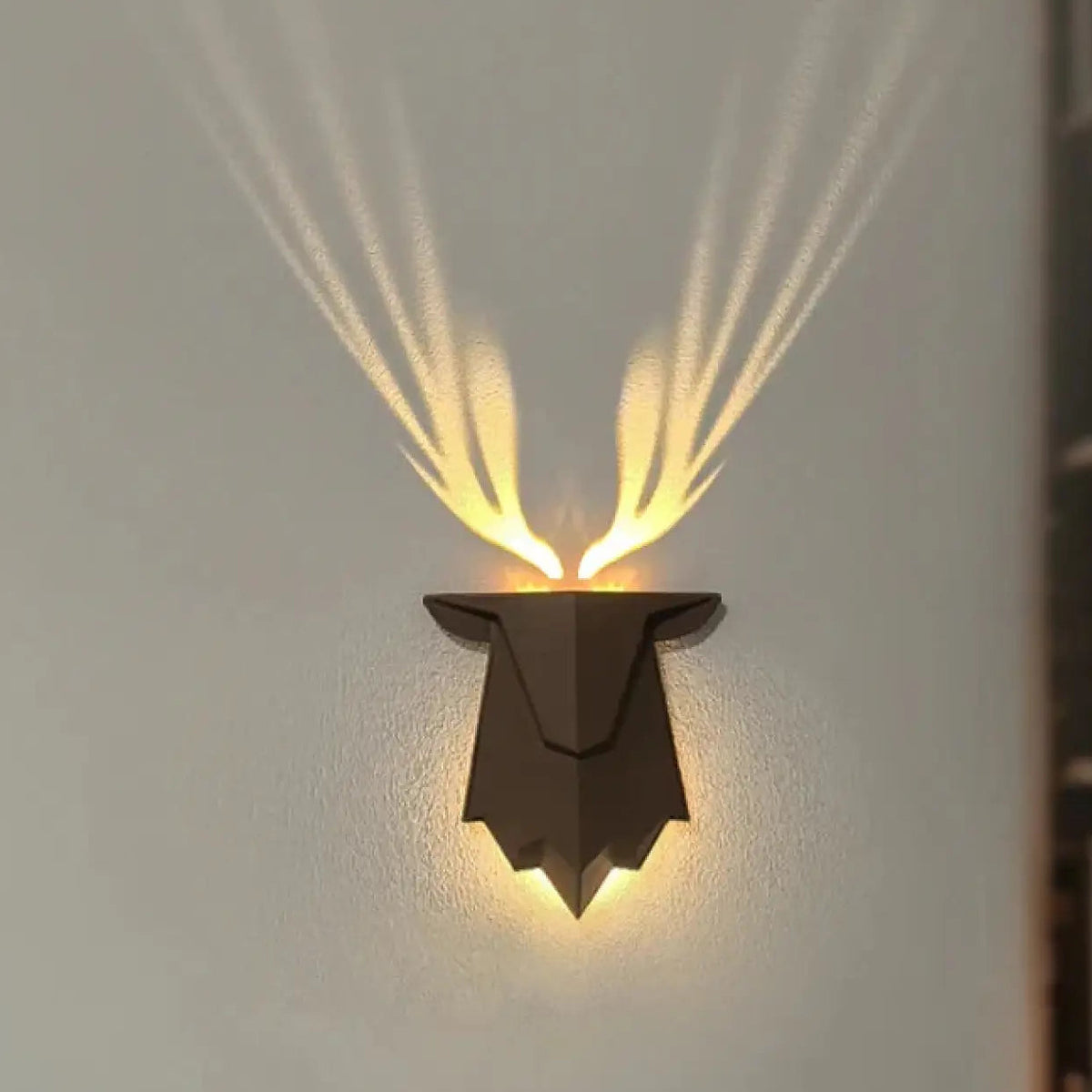 Applique murale tête de cerf avec éclairage LED
