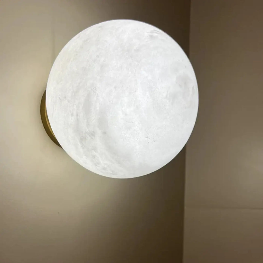 Applique murale en albâtre, sphère à halo doux, tailles S et M