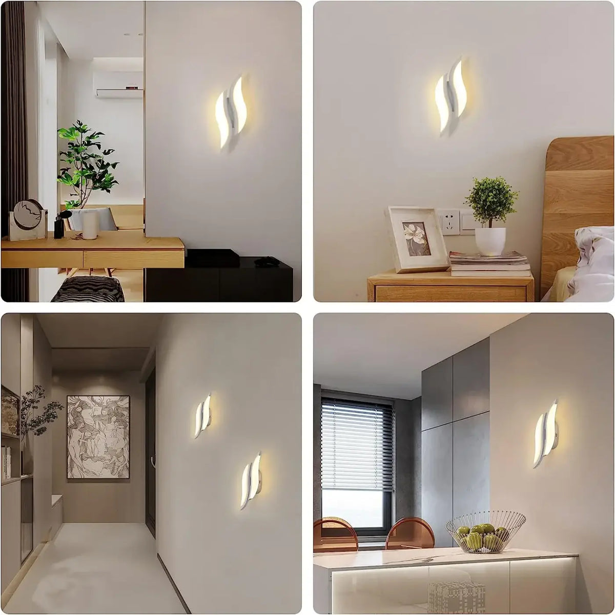 Applique murale LED blanche au design contemporain