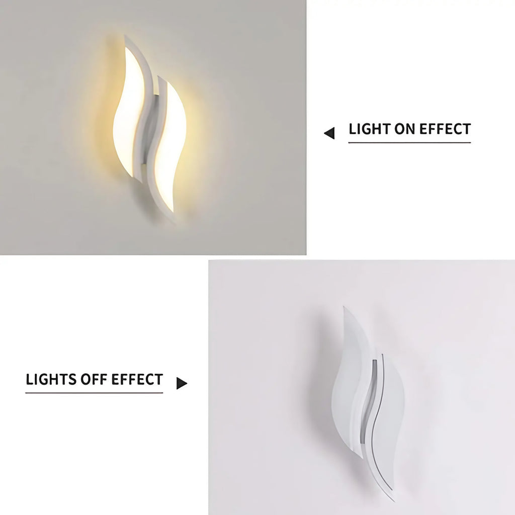 Applique murale LED blanche au design contemporain