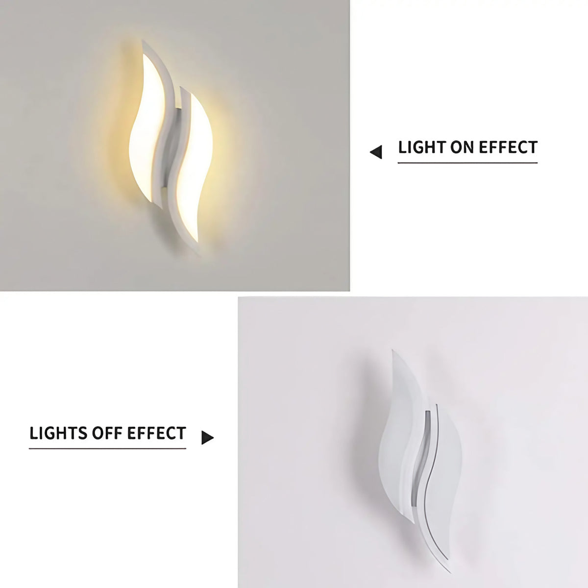 Applique murale LED blanche au design contemporain
