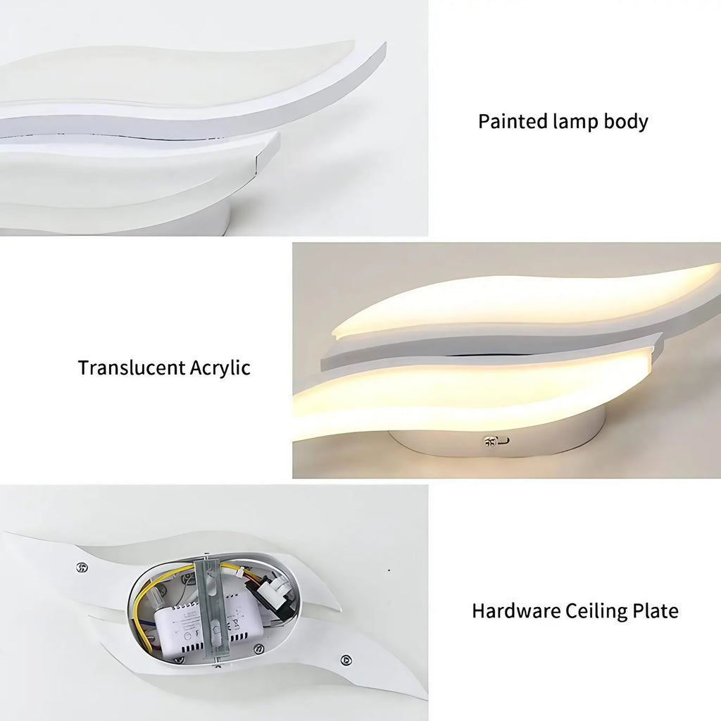 Applique murale LED blanche au design contemporain
