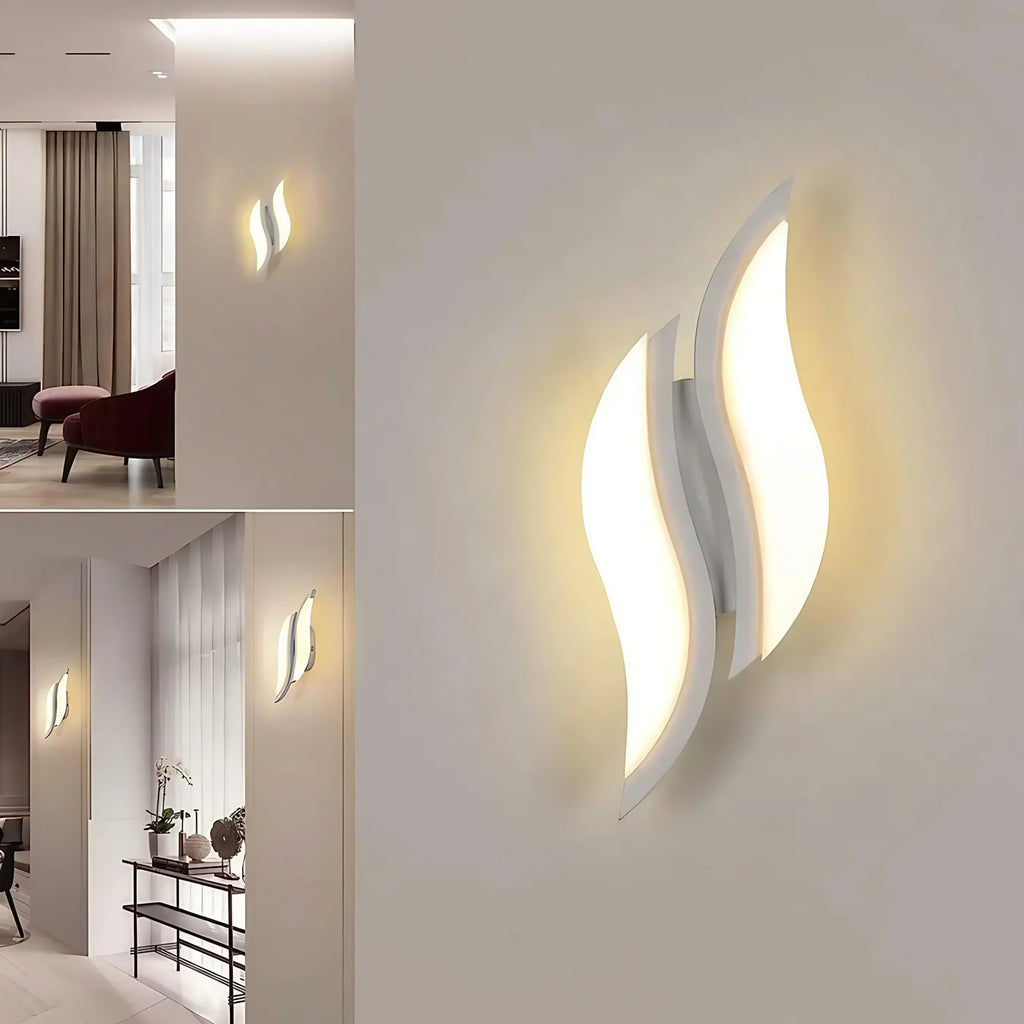 Applique murale LED blanche au design contemporain