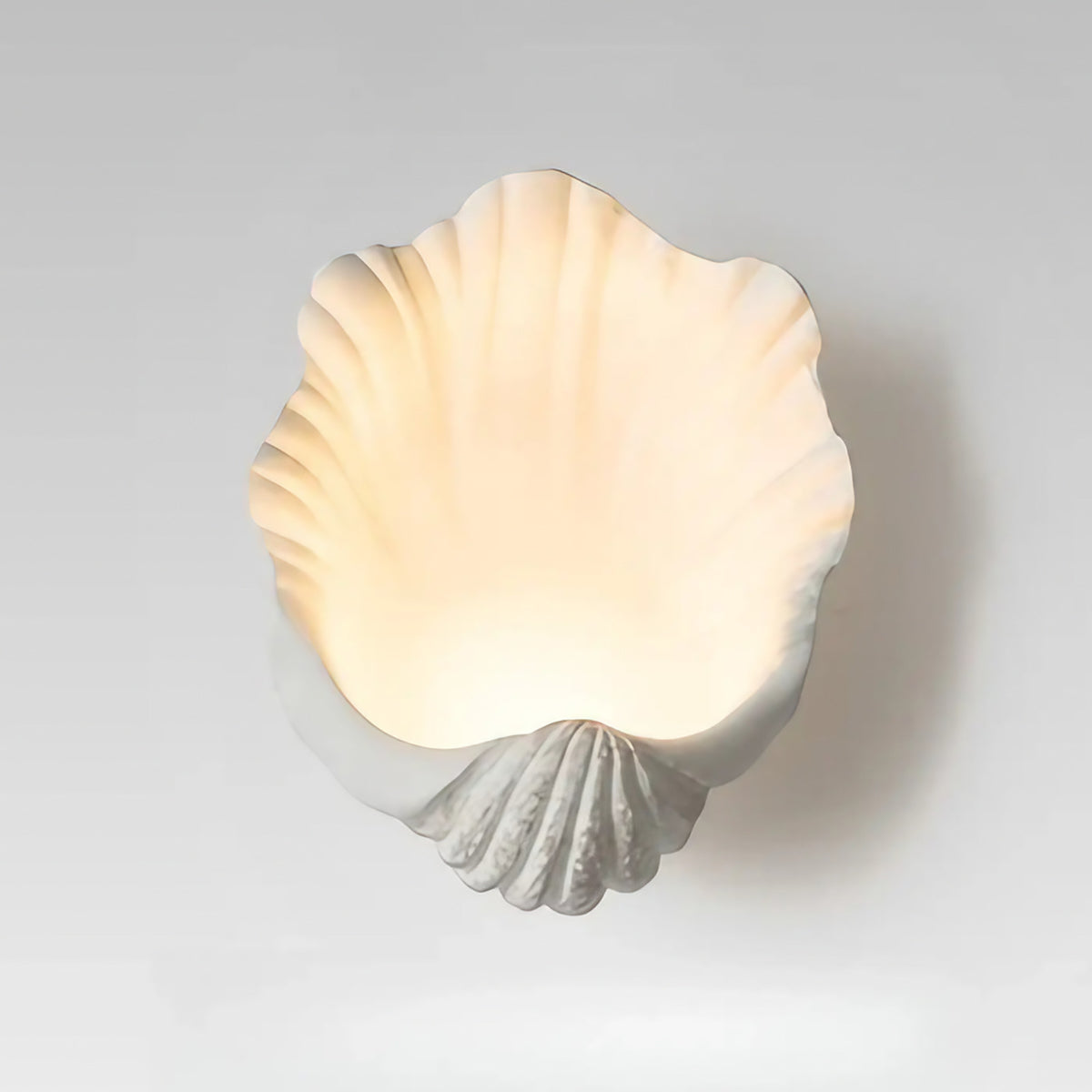Applique murale coquillage, blanc ou rose, blanc
