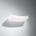 Applique murale vague en céramique blanche, 36 cm, 2 ampoules G9