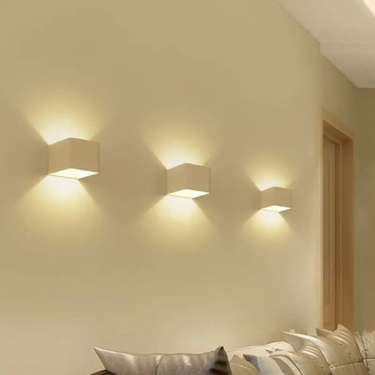 Applique murale cubique, lumière en haut et en bas, cinq coloris