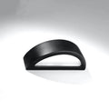 Applique murale demi-lune en céramique noire, 40,5 cm, culot E27