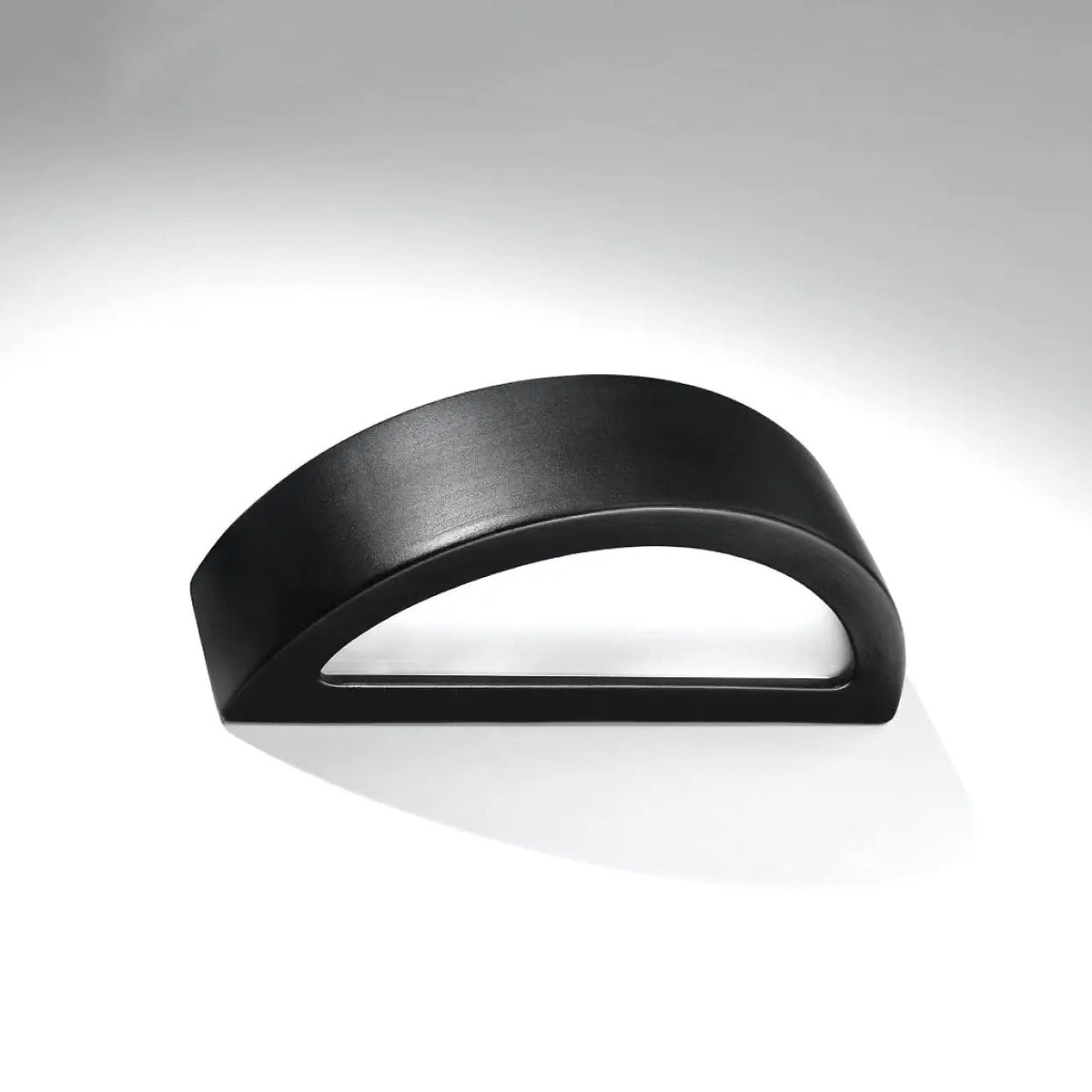 Applique murale demi-lune en céramique noire, 40,5 cm, culot E27