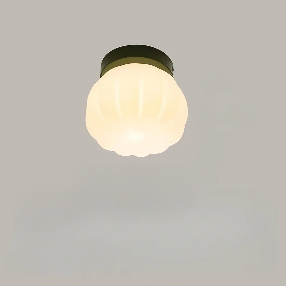 Applique murale à abat-jour arrondi en verre opale, 5 coloris, vert