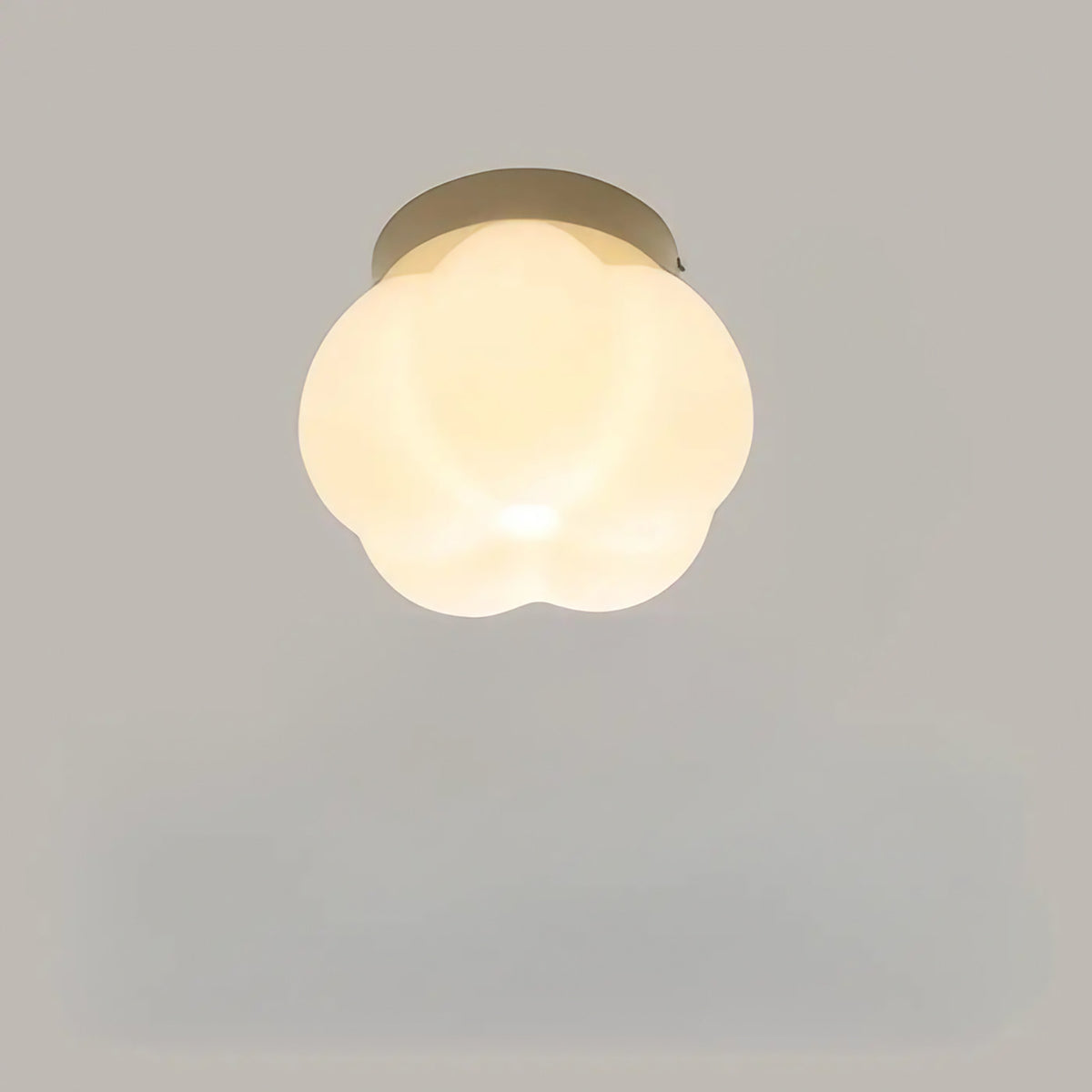 Applique murale à abat-jour arrondi en verre opale, 5 coloris, beige
