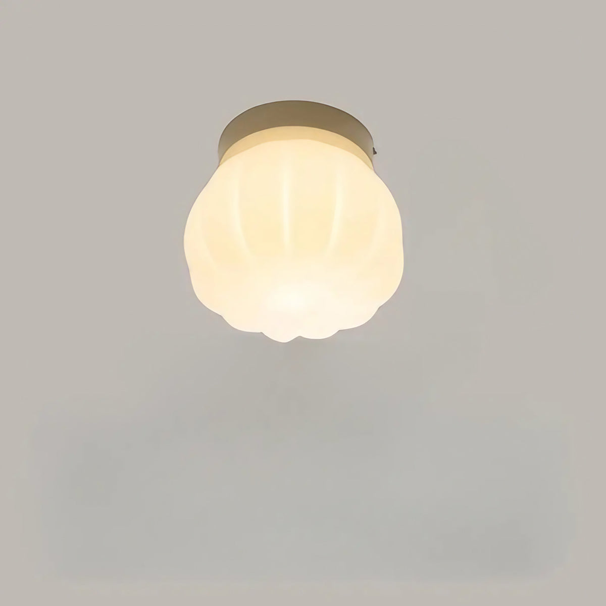 Applique murale à abat-jour arrondi en verre opale, 5 coloris, beige