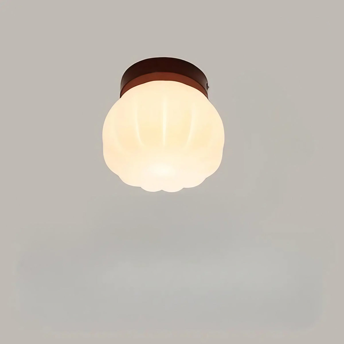 Applique murale à abat-jour arrondi en verre opale, 5 coloris, rouge