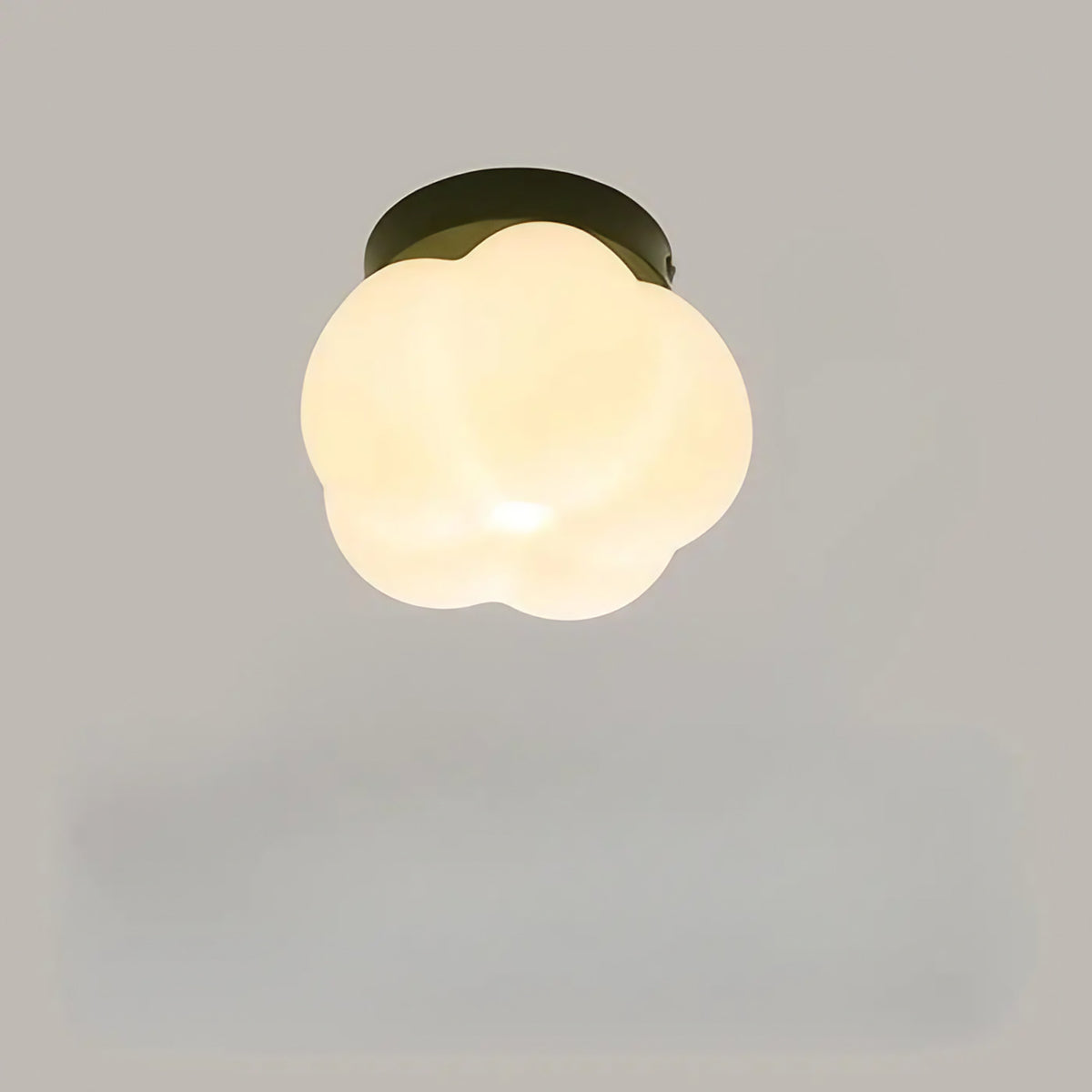 Applique murale à abat-jour arrondi en verre opale, 5 coloris, vert