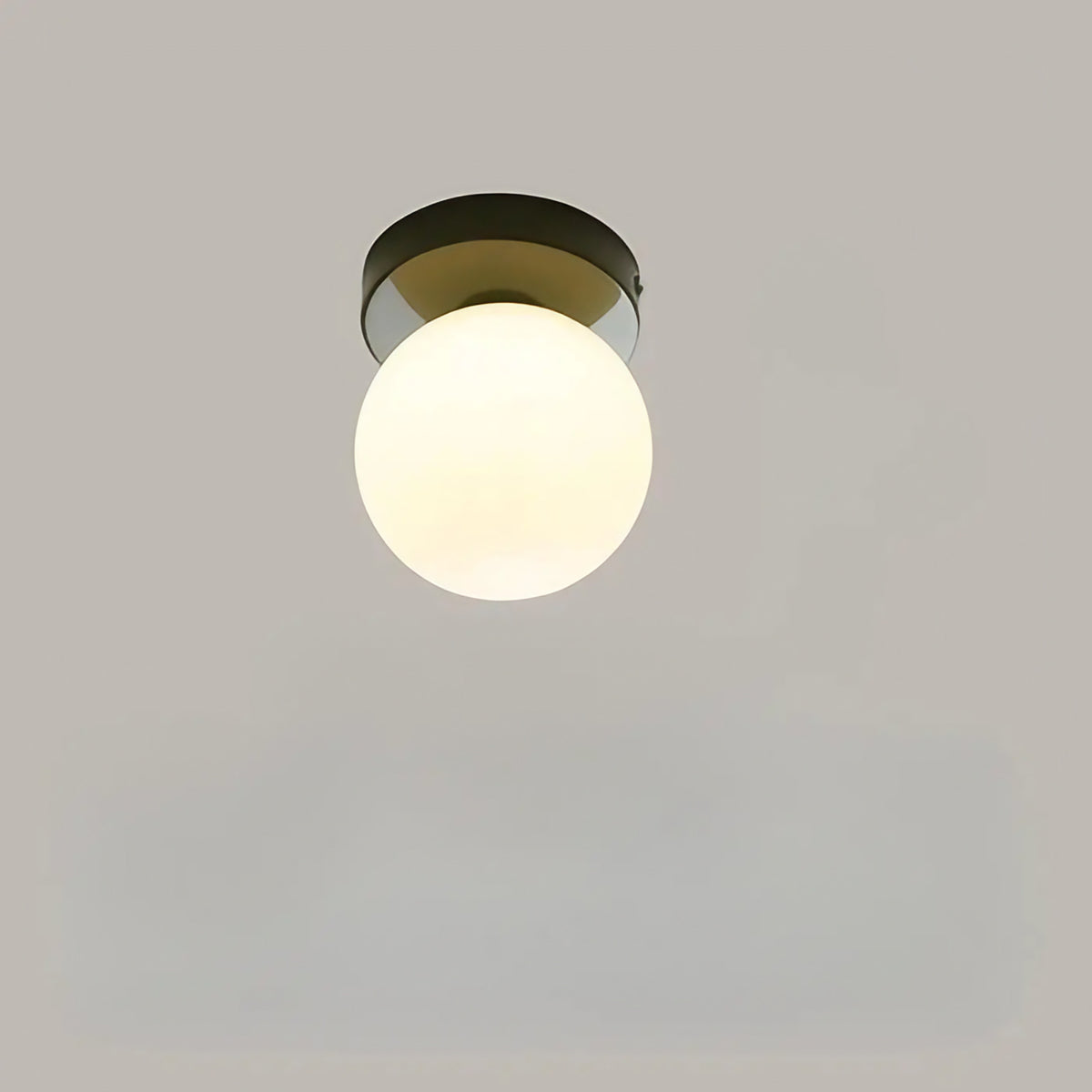 Applique murale à abat-jour arrondi en verre opale, 5 coloris, vert