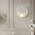 Applique murale en résine et verre, blanche ou beige, blanc