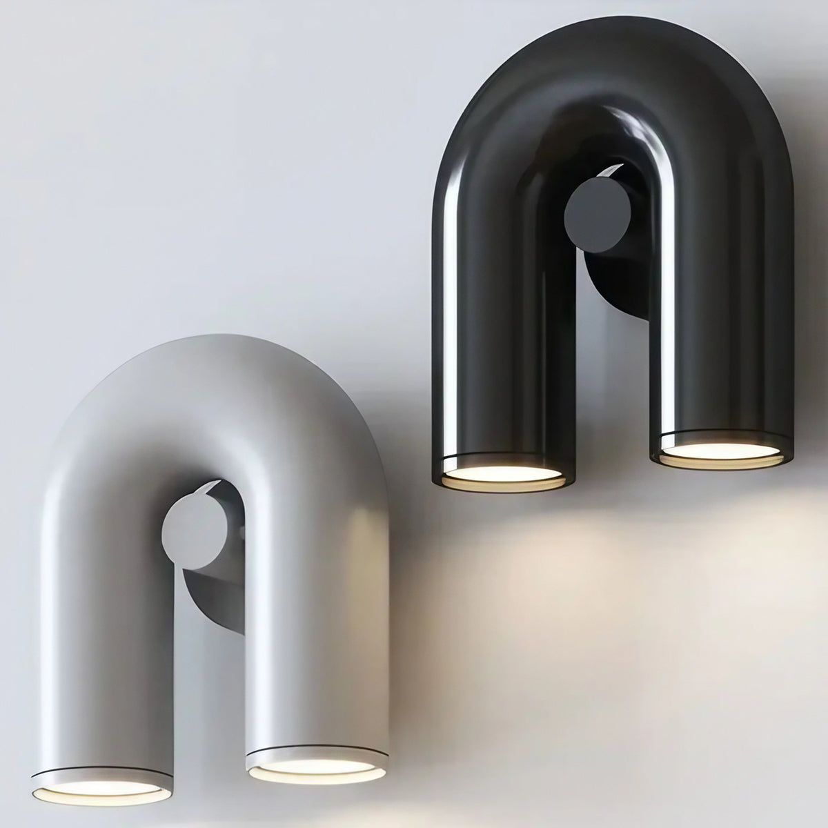 Applique murale en arche à double éclairage LED, quatre coloris