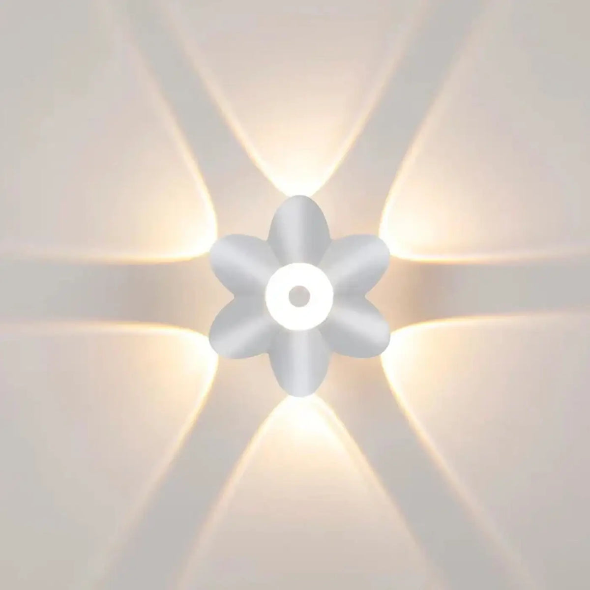 Applique murale LED en forme de fleur, blanche ou noire, S, M, L, blanc